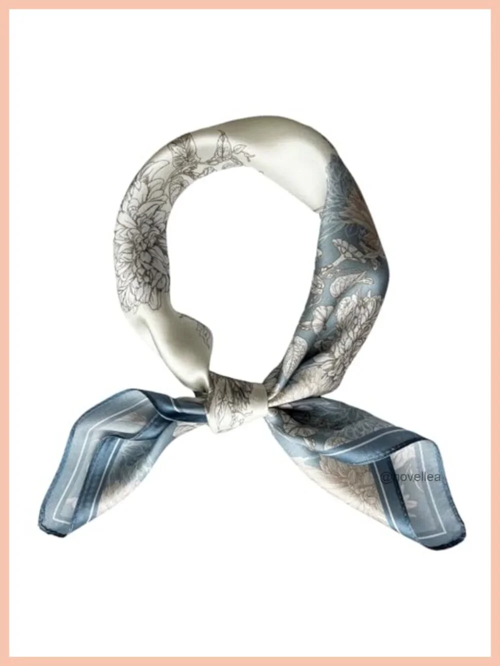 100% Mulberry Silk Square Head Scarf 21x21 Lightweight Satin Hair Scarf for